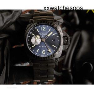 Men Sports Watch Panerais Luminor Automatisk rörelse Sapphire Mirror Steel Watchband 3WCQ