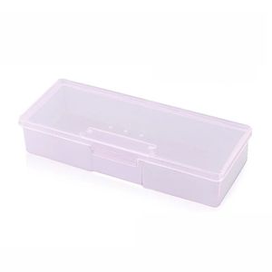 Ny 2024 1 st nagelprickande ritning Pennor Buffert Slipningsfiler Organisator Case Container Plast Transparent Nail Manicure Tools Storage Box -