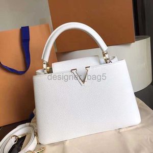 Luxury Totes Designer Bag Womens Handbags white lychee patterned cowhide handbag caps bb mini Crossbody Flower Shoulder Bags