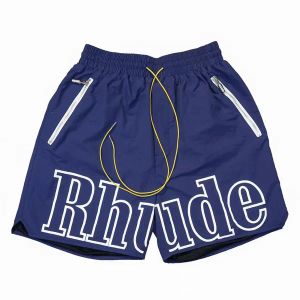 RHUDE Basketball Shorts Herren Fi Beach Kurzlauf Rhude Shirt Hosen Sport Luxus Shorts Sommer lässig vielseitig schnell trocknen, atmungsaktives Rhude Mens T Short 373