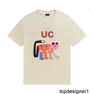 Designer 24 Summer New Print Cartoon Cute Academy Style Ancient Home Short sleeved T-shirt Men's and Women's Same Style Couple Fashion Brand 6KM0