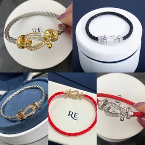 Designer FORCES 10 Armband Luxusarmbänder Buchstaben-Charme-Armband Herrenarmbänder Modetrend Damen klassischer Schmuck hochwertiges Hufeisenmuster 16–20 cm