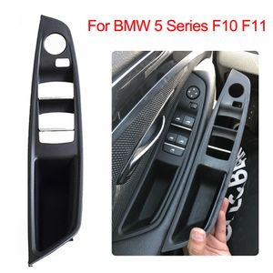 BMW 5シリーズF10 F11レッドブラウンベージュブラックカーインテリアインナードアハンドルパネルプルトリムカバーの左手駆動LHD