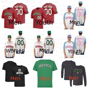 Maglia Messico 2023 World Baseball 7 Julio Urias 99 Alex Verdugo 30 Alejandro Kirk 11 Rowdy Tellez 5 Alek Thomas 16 Jarren Duran 15 Austin Barnes 65 Jose Urquidy National