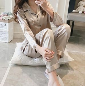 Women039s Sleepwear Satin Silk Pyjamas for Women Summer Pyjamas Home Clothes Nightwear Pyjama Set Long Nightgown Plus Size Slee1306688