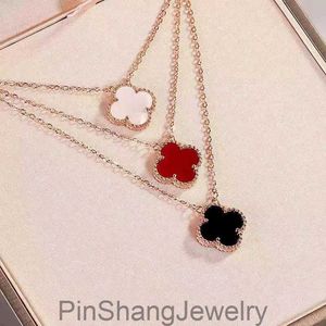 Necklace for Women Colorless and Versatile High end Jewelry with Clover High Edition Double sided Wear Gift for Girlfriend and Best Friend