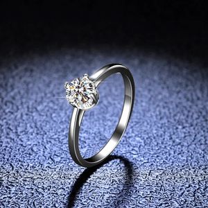 Роскошные кольца из белого золота 18 карат, настоящий пасьянс VVS 05, вечное обручальное кольцо с бриллиантами, ювелирные изделия для женщин 240402