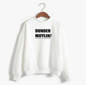 2020 Fashion The Office DUNDER MIFFLIN INC PAPER COMPANY TV SHOW Abbigliamento Felpa con cappuccio Uomo Autunno Inverno Hip Hop Hooded5172191