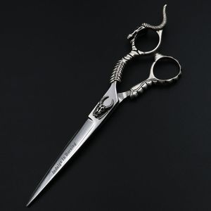 7 inch pet scissors dog Beauty hair cutting hairdressing scissors sheep head personality 9Cr13