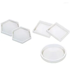 Jewelry Pouches 5 Pcs Diy Silicone Include Round Square Hexagon Resin Bottom Bracket Prevents Deformation Molds For C