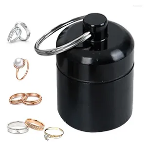 Förvaringspåsar resande smyckenhållare minipiller Keyring Compact Organization Box med tät tätning för halsband