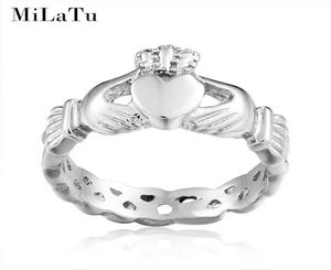 Pierścionki ślubne Irlandzki Claddagh for Women Hand Love Heart Crown zaręczyny Przyjaciele Przyjaźń Sojusz R186G39068388141194