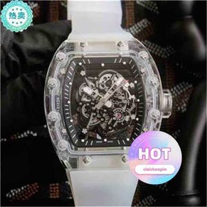 Роскошные часы Mechanical Cool Rakish Watch Watch TV Factory RM055 MENS MECHANICS MEANICS Тенденция Тренда Прозрачная бизнес -хрустальное дно Z8ZK 0BP2 2023 Новый стиль роскоши