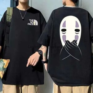 メンズTシャツ日本のアニメなしフェイスマングラフィック印刷Tシャツ90年代ユニセックスマンガTシャツ男性女性サマーファッションカジュアルなTシャツT230601 857