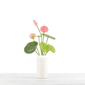 Dekorativa blommor Brud Bouquet Artificial Lotus Table Centerpiece For Decoration Home