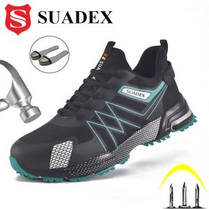 Tillbehör Suadex Arbetssäkerhetsskor Steel Toe Stövlar Puncture Proof Safety Work Shoes For Men Women Work Sneakers Plus Eur Size 3748