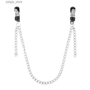 Other Health Beauty Items Nipple Clamp with Chain Metal Adjustable Nipple clips BDSM Breast Clip Body Jewelry Adult s for Women and Couple Pleasure Y240402