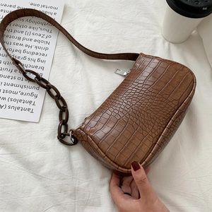 Shoulder Bags Trend Women's Bag PU Leather Milk Tea Color Underarm 2024 Fashion Elegant Sling Handbag Zipper Small Square