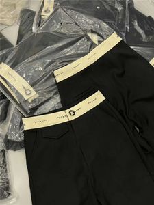 Damen Frühling Herbst neues Design Farbblock Taille Briefdruck lange Hosen Hose MLXLXXL3XL