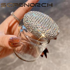 Storage Bottles Luxury Sparkling 50ML Cosmetics Jar Empty Glass Cream Container Bling Diamond Refillable Travel Bottle