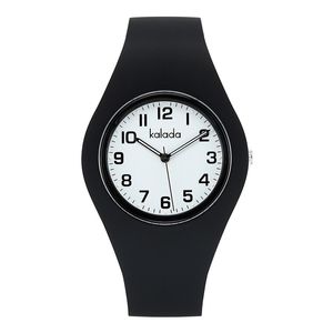 orologio al quarzo modello moda studentesco orologio da polso sottile per bambini tempo colore bianco e nero 240321