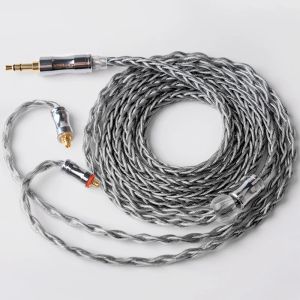 Tillbehör NICEHCK Darkjade 8 Kärnor Earphone Cable Graphene Silver Plated Occ Litz 3.5/2.5/4,4mm MMCX/2PIN 0,78 mm SE535 SE846 KXXS IEMS