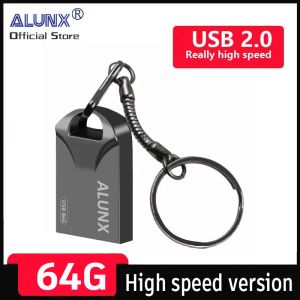Alunx 100% autentico XYF Mini Pendrive 128GB Memory Stick 32GB 4GB Metal USB Flash Drive128 GB Drive 64 GB 8GB Stick USB 16GB