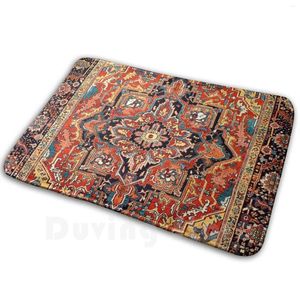 Carpets Heriz Persian Carpet Print Mat Rug Anti-Slip Floor Mats Bedroom Oriental Vintage Floral Tribal