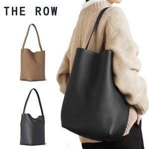 The Row Park Tote Luxury Underarm Bucket Bag Bag Fashion Womens Designer حقيبة يد حتى حقيبة حبال الكتف لـ Man City Pochette Clutch Crossbody Black Leather Pags