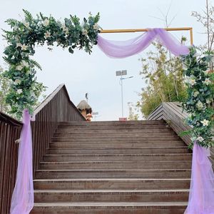 Metal Wedding Background Arch Door Garden Decor Props Flower Plant Stand Party Balloon Frame Venue Decoration Holder 240322