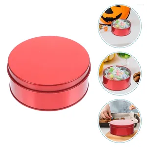 Storage Bottles 2 Pcs Christmas Decore Tinplate Box Tea Jar Chocolate Cookie Tins With Lids Sugar Canister Small Containers Candy