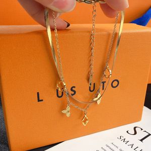 Gold Plated Luxury Clover Anklets Classic Style Girl Jewelry Birthday Wedding Charm Chain Anklets High Quality Jewelry Feet Chain Wholesale