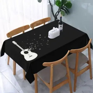 Toalha de mesa retangular à prova d'água, à prova de óleo, para guitarra acústica, capa com borda elástica, 40 