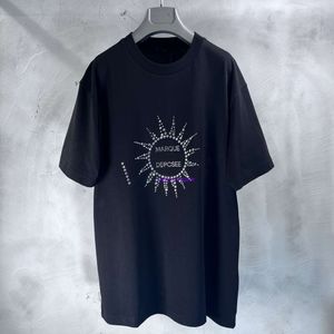 24SS Erkek Tasarımcı T-Shirt Yaz Kadın T-Shirt Çift Baskı Kısa Kollu T-Shirt Street Giyim Batı Kovboy Tema Sıcak Elmas T-Shirt 2100