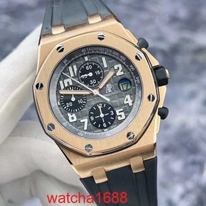 Relógio de pulso AP Montre Royal Oak Offshore Series 25940OK Mostrador cinza escuro 18K Material ouro rosa Data Função de temporização Relógio mecânico