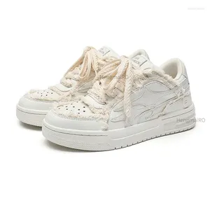 Scarpe casual da donna per uomo Tennis Retro Fashion Y2K Star Skateboard Sneakers maschili in pelle bianca Coppia Sport all'aria aperta