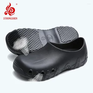 Casual Shoes STRONGSHEN Men Chef Breathable Hole Restaurant Kitchen Working Non Slip Women Wear-Resistant Shoe