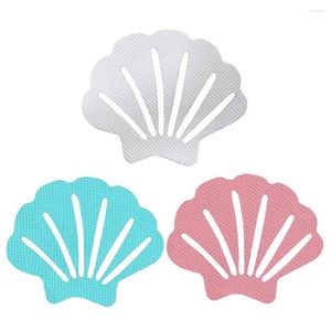 Bath Mats Shell Shape Anti Slip Stickers For Barefoot Tread PEVA Waterproof Adhesive Backing Clear / Pink Blue Modern