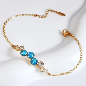 Charmarmband Enkla kvinnors armband med kristaller från Österrike för flickor Dagliga smycken gåvor Trending Women's Hand Bijoux