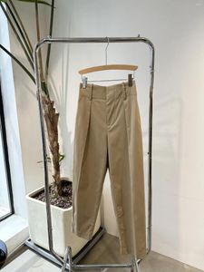 Женские брюки, весенне-летняя повседневная дизайнерская версия с высокой талией