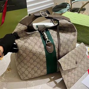 Büyük tote çanta tasarımcı çanta erkekler seyahat alışveriş çantası kadın çanta lüks tuval deri tasarımcı çanta klasik büyük kapasiteli omuz çantası cüzdan bayan totes