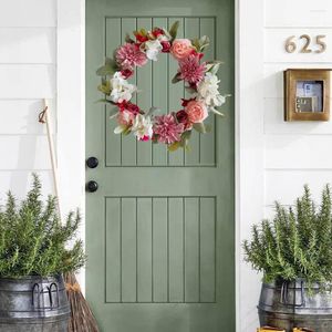 Decorative Flowers Front Door Garland Fabulous Holiday Celebration Vine Circle Birthday Party Wreath Home Decor Supplies