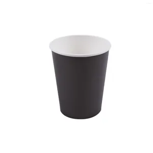 Bowls 20 Paper Cups (9oz) - Plain Solid Colors Birthday Party Table Catering (Black)