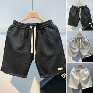 Men's Shorts Mens Shorts Summer running shorts mens casual jogging shorts wave pattern solid color loose fitting sports shortsC240402