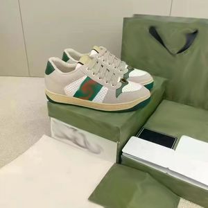 2024 Fashion Designer Green and White Non fare vecchie scarpe casual per uomini e donne ventilati comodi versatili giunti piatti piatti a base casual dd0331 35-44 4