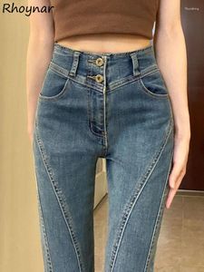 Women's Jeans Blue For Women Sexy High Waist Tender Flare Pantalon Vintage Mujer Skinny Chic American Style Autumn Frayed