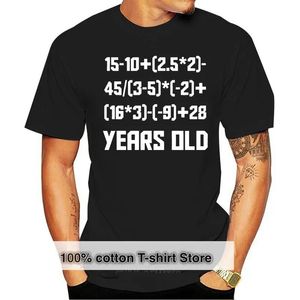 Erkek Tişörtler Komik 50. Doğum Girmiş Gömlek-Yıllık Cebir Denklemi Matematik T-shirt Harajuku Tee Sesli O0Z4