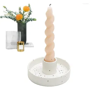 Candle Holders Taper Holder Ceramic Artistic Round Candlestick Display In Banquet Decorations For Coffee Table Study Room