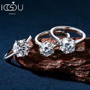 23ct 4ct Обручальное кольцо с бриллиантом-пасьянсом PT950 Платиновое покрытие из серебра 925 пробы Кольца для женщин Свадебные украшения 240402