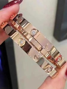 Bracciale Carts Nuovo bracciale in oro rosa 18 carati per coppie Vite dura 3D Solido San Valentino come regalo per la fidanzata